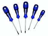 Wiha 46095 Screwdriver Set, Slotted And Phillips, 3K Cushion Grip Handles, 5 Piece