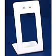 White Leather Earring Jewelry Showcase Display Stand 2 3/8"