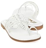 Steve Madden Signature Starez White thongs