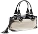 KALE Palmer II Canvas Satchel, Natural/Navy,