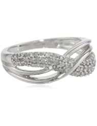 10k White Gold Diamond Twist Ring (1/3 cttw, I-J Color, I2-I3 Clarity)