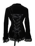 Skelapparel Gothic Victorian Black Corset Velvet Jacket (6)