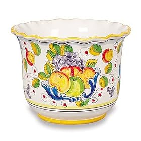 Handmade Miele Small Fluted Cachepot From Italy