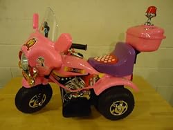 RED Childrens Battery Operated Rechargeable Electric Police Motorcycle Bike