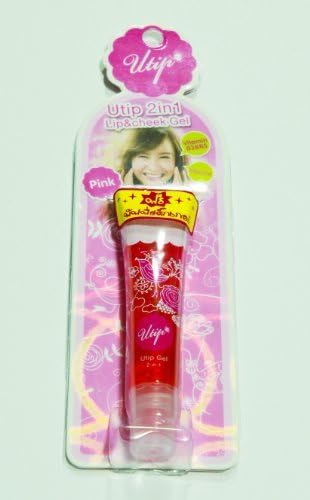 Utip 2 in 1 Lip &amp; cheek Natural Flower Essences Gel Pink Colors 8g # Teen &amp; College Ideal Make-up by U tip 1