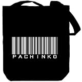 Pachinko Barcode / Bar Code Sports Tote Bag (Black, Canvas, Unisex)