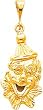 10K Yellow Gold Clown Head Charm