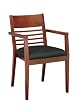 2 Pack Matte Cherry Leg Chair With Ladder Back By Office Star