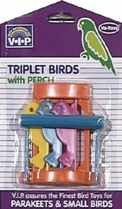 Vo-Toys Triplet Birds with Perch Bird Toy