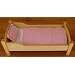 Handmade Wooden Dolls Bed with complete bedding