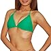 Bamboo Island Ladies Soft Triangle Cup Wireless Bra / Surf Swimsuit Bikini Top - Quick Dry (Size:L)Green