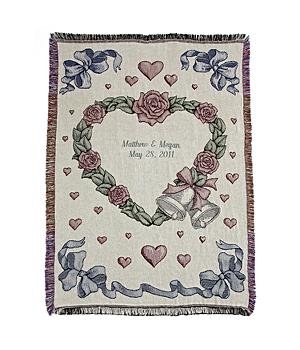 Personalized Wedding Gifts - Wedding Bells Afghan Throw
