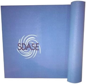 Cool Blue Yoga Mat with (2) Velcro Straps and a Carrying Bag for Easy Portability - Universal Use Such As the Wii Fit and Pilates - Great for Beginners and Built to Last