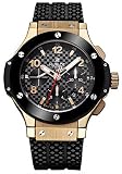 Hublot Big Bang 18K Rose Gold Black Dial on Black Rubber Strap Chronograph Automatic Men's Watch 301.PB.131.RX