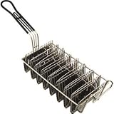 Update International TABK-8PH Taco Basket, 8 Moulds,Plastic Handle,Nickel Plated