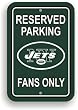 New York Jets Plastic Parking Signs Set Of 2 - Parking Sign Jets