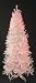 6' Slim Pre-Lit Shimmering White Iridescent Christmas Tree - Pink Lights