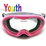 YOUTH PINK OFF-ROAD GOGGLES MOTOCROSS DIRT BIKE ATV MX (AS10-P)
