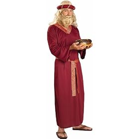 Biblical Burgundy Wiseman Halloween Costume for Adults