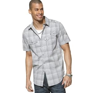 Sean John Big and Tall Shirt, Short Sleeve Check