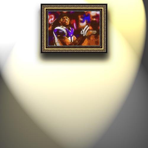 Completely Handpainted American Football Sport Painting, Custom Order FL4676, Oil on Canvas, with Option to Paint Jerry, Brett & Co. from Any Other Favorite Photograph or Picture, Unframed, Size 15'' x 22