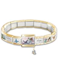 Lena Liu On Gentle Wings Italian Charm Bracelet by The Bradford Exchange