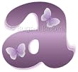 "a" Purple Butterfly Alphabet Letter Name Wall Sticker - baby nursery girls room decor baby nursery girls room decor decoration decorations mural stickers bedroom