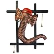 Metallic Copper Finish Ganesh Head on Black Frame