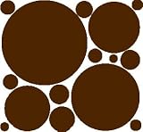 Brown Polka Dot Peel & Stick Wall Stickers Nursery Dorm
