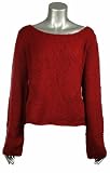 Eileen Fisher Womens Wool Blend Bateau Sweater Medium Red