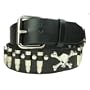 Bullets Skulls Crossbones Stud Black Belt