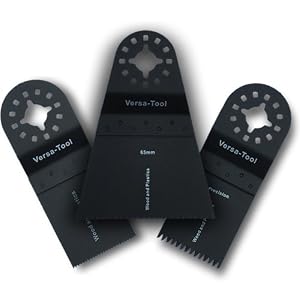 Versa-Tool MB1A1C1D Universal Oscillating Saw Blade Kit. 1 Each, 1-3/8 Wood, Japan Tooth and 2.5 Inch Wood Saw Blades