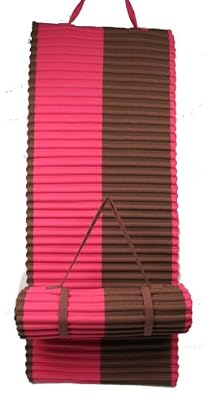 Roll Up Shoulder Strap Beach Mat - Two Tone Pink Brown