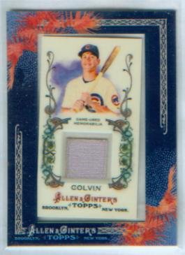 Tyler Colvin 2011 Topps Baseball Allen & Ginter's Game Worn Jersey Swatch Relic Card #AGR-TC / Chicago Cubs / Colorado Rockies