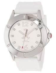 Juicy Couture Womens 1900995 Rich Girl White Silicone Strap Watch