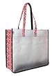 University Nebraska Logo Huskers Beach Stadium Tote Bag with Clear Sides and Cotton Fabric - SEE Through Thru Bag for School Events or Beach GIFT IDEA for MEN Women Ladies MOM Mother or Dad Teachers and Travelers