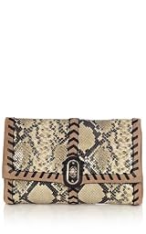 Snake and Suede Clutch