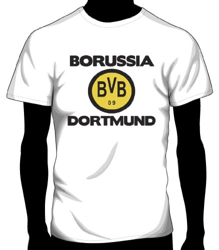 Borussia Dortmund Basic Logo Tee, Adult Small - White