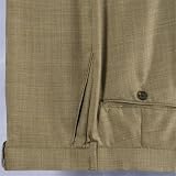 Pleated 100% Wool Suit Trouser