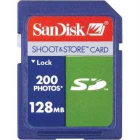 Click here to buy Shoot and Store SD Memory Card (128MB) by SanDisk.