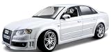 Audi RS4 White 1:24 Diecast Model Car