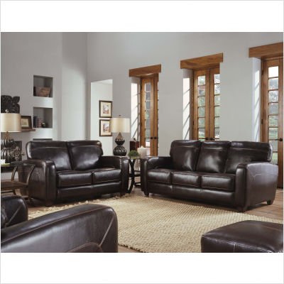 Soflex 2641D-Series Amarillo Leather Sofa and Loveseat Set