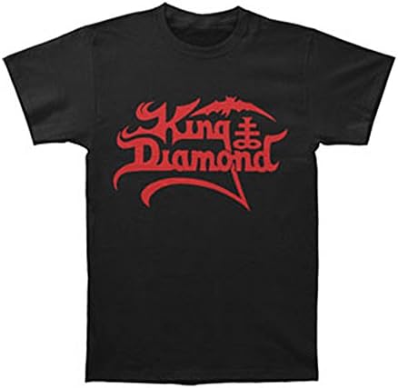 King Diamond Men's Logo Red On Black T-shirt Medium Black