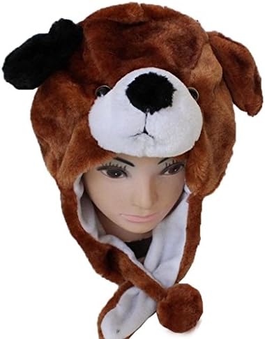 LightYear Warm Plush Fur Animal Dog Lady Women Adult Winter Hat Cap With Ear