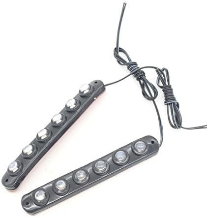 Universal Foldable LED 3W Car Daytime Running Light DRL Fog Warning Decorative Lamp Three Colors 2Pcs (White)