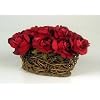 Red Rose Scented Centerpiece silk flower arrangement in W/w