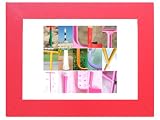Personalised Name Frame Gifts For Kids. Tilly name frame with 7x5 Print (Red)