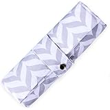 Diaper Changing Pad - Waterproof, Wipeable & Washable - Quilted Padding - GREY CHEVRON