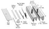 CRL Chrome Madrid Series Hinge Kit for 3/8 Glass