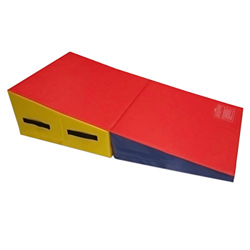 Greatgymats Folding Gymnastics Incline Cheese Wedge Tumbling Mat, 15